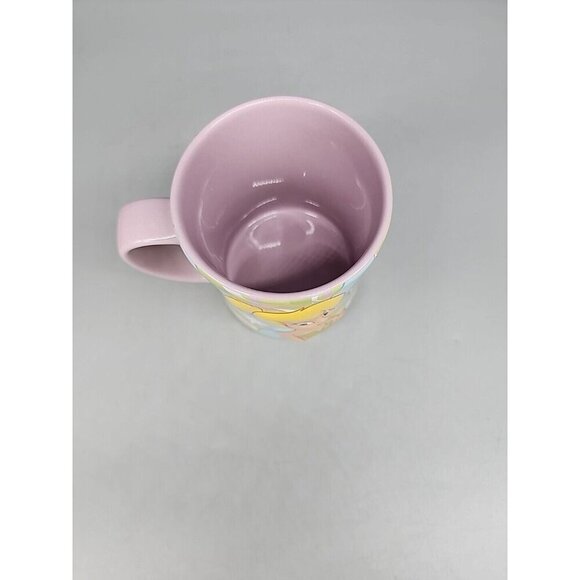 Disney 3D Tinkerbell Large Coffee Mug Purple Lilac Mad Face Crossed Arms - Picture 4 of 6